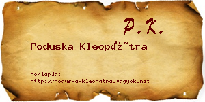 Poduska Kleopátra névjegykártya